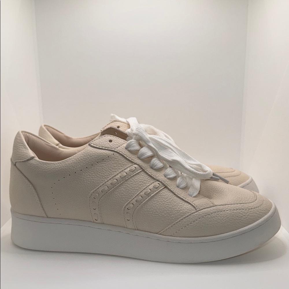 Oasis Society The 365 Stitch Platform Sneakers Ivory Vegan Leather Women’s 9 - Picture 4 of 14